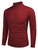 COOFANDY Men's Slim Fit Mock Turtleneck Pullover Sweater Casual Basic Knitted Thermal Sweaters Wine Red