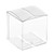 Lucky Monet Clear Gift Boxes 4" x 4" x 4" - 50 Pack, Clear PVC Plastic Boxes Transparent Packing Box Favor Square Boxes for Thanksgiving, Christmas, Wedding, Party, Birthday, Candy, Coffee & Tea, Jewelry