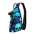 MZERSE Small Black Sling Crossbody Backpack Shoulder Bag for Men Women, Lightweight One Strap Backpack Sling Bag Compatible with Blue Skulls for Hiking Walking Biking Travel Cycling