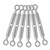 Jamiikury 6PCS M10 Eye & Eye Turnbuckle 304 Stainless Steel Turnbuckle Wire Rope Tension Heavy Duty Turnbuckles for Cable Railing Wire Rope Hardware Kit (M10, Eye & Eye)