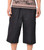 XinnanDe Mens Below Knee 3/4 Long Cargo Shorts Elastic Relaxed Fit Cotton Casual Twill Capri Pant Black 42