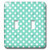 3dRose LSP_56692_2"White Polka Aqua Teal Turquoise Blue-Retro 1950S Dot Pattern Double Toggle Switch
