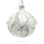 Snow Swirls on White Glass Ball Christmas Ornament 3.25 Inches