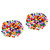 ibasenice 1000 Pcs Fluffy Keychain Mini Hat White Decorations Colored Pom Poms Holiday Pom Poms Multicolor Pompoms Elastic Plush Ball Costume Accessories Ball Colorful Plush Ball Material