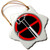 3dRose Wrong Tool Dude Hammer Black Sign 2 - Ornaments (orn-16908-1)
