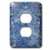 3D Rose lsp_227802_6 Portugal, Lisbon, Azulejo, Painted Blue Tile 2 Plug Outlet Cover