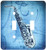 3dRose lsp_20907_2 Sax Jazz In Blue Double Toggle Switch