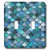 3dRose LSP_272861_2 Multicolor Girly Trend Blue Luxury Elegant Mermaid Scales Glitter Toggle Switch