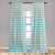 Ambesonne Teal Curtains, Horizontal Zigzag Lines Chevron Triangles Pattern Simple Classical Geometric Design, Window Treatments 2 Panel Set for Living Room Bedroom, Pair of - 28" x 95", Cream Teal