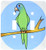 3dRose lsp_13778_2 Cute Blue Crown Conure Parrot Light Blue Background Double Toggle Switch