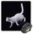 3dRose A White cat Stepping Down from a Cube to its Right - Mouse Pads (mp-370690-1)
