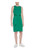 Calvin Klein Womens Green Stretch Belted Unlined Sleeveless Boat Neck Above The Knee Wear to Work Sheath Dress 8
