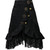 Taiduosheng Women's Steampunk Gothic Clothing Vintage Cotton Black Lace Skirts Small