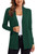 Urban CoCo Women's Lightweight Open Front Knit Cardigan Sweater Long Sleeve with Pocket (Dark Green, M)