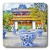3dRose LSP_40583_2 Temple and Porcelain Jars Double Toggle Switch, Blue