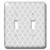 3dRose  lsp_120254_2 Light Gray Quatrefoil Pattern Grey Moroccan Tile Style Modern Silver Geometric Clover Lattice Double Toggle Switch