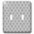 3dRose lsp_120259_2 Dark Gray Quatrefoil Pattern Grey Moroccan Tiles Modern Stylish Geometric Clover Lattice Double Toggle Switch