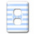 3dRose LSP_179685_6"Nautical Anchor Circle Design On Light Blue and White Stripes 2 Plug Outlet Cover, Multicolor