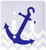 3dRose lsp_165790_2 Blue Nautical Boat Anchor on Chevron Pattern Light Switch Cover
