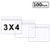 Horizontal ID Badge Holder Clear Plastic Name Tag Holder 3x4 Waterproof ID Card Holders by LONOVE (100 Pack, Large 3x4)