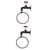 DOITOOL 2 Pcs Towel Ring Towel Rack for Kitchen Towel Holder for Kitchen Towel Storage Rack Towel Hanging Rod Wall Mounted Clothes Hanger Towel Bar Black Hand Towel Bar Rack Bathroom Rural