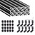 QNK 10pcs 400mm(15.75") V Slot 2020 Aluminum Extrusion European Standard Anodized Linear Rail for 3D Printer Parts and CNC DIY Black