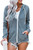 WROLEM Women Casual Zip Up Hoodie Lightweight Comfy Loose Long Sleeve Sweatshirt Solid Color With Pockets X-Large Grey