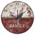 Wall Clock 12in Rustic Farmhouse Wooden Wall Clock Non-Ticking Sweep Quartz Battery Operated Clock Arabic Numerals Wooden Clock Decor 12in Mid Century Wall Clock for Entryway Laundry Room Man Cave