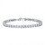 EVER FAITH 925 Sterling Silver Cubic Zirconia Bezel Set Square Cut Tennis Bracelet Chain Clear
