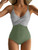 B2prity Women's One Piece Swimsuits Tummy Control Front Cross Bathing Suits Slimming Swimsuit V Neck Swimwear Monokini