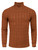 COOFANDY Men's Slim Fit Turtleneck Sweater Casual Twisted Knitted Pullover Sweaters Brown