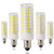 LED E11 Dimmable Bulb, JD E11 Mini Candelabra Base Bulbs, 120V T4 JD White bulbs 5-Pack (8W-White color)