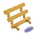 Brushed Brass Cabinet Knobs Drawer Pulls Furniture Hardware - Goldenwarm LS1212GD64 T Bar Square Gold Kitchen Cabinet Door Handle 2.5 Inch Hole Centers Bathroom Cabinet Pulls 10 Pack