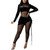 sedmoda Women's Sexy See Through Velvet Jumpsuit Long Sleeve Sheer Mesh Patchwork Bodycon Club Party Rompers