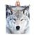 Wolf Blanket Animal Print Flannel Throw Blankets for Adult Super Cozy Soft Warm Lightweight Decorative Plush Fleece Blanket for Couch Sofa Bed Office Travelling Camping 60"x50"