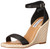 Steve Madden Women's Submit Wedge Sandal, Black, 8.5