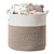 Cotton Rope Basket Nursery Hamper 15"x14.2" Woven Laundry Basket Toy Storage Large Blanket Basket Living Room Storage Decorative Basket Kids Room Organizers (Brown)