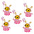 Garneck 5pcs Year of The Rabbit Space Rabbit car Decoration Home Decoration car Ornaments Rabbit Statue 2023 Bunny Lucky Statue Astronaut Decorations Ornaments Cartoon Figurine Resin Decor