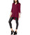 bar III Womens Ruched Tunic Blouse, Red, XX-Large