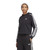 adidas Women's Essentials 3-Stripes French Terry Cropped Hoodie, Black/White, Medium