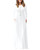 AUSELILY Women Long Sleeve Loose Plain Plus Size Maxi Dresses Casual Long Dresses with Pockets S,White