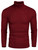 COOFANDY Men's Slim Fit Turtleneck Sweater Casual Knitted Twisted Pullover Solid Sweaters Wine Red