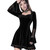 Gothic Dress,Black Gothic Clothes for Women Vintage, Lace Mini Alt Dress Sexy Bodycon Long Sleeves