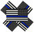 Reverse Thin Blue Line Flag Decals - 3x5 in. Black White and Blue American Flag Sticker for Cars and Trucks - In Support of Police and Law Enforcement Officers (5-Pack)