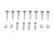1965-1967 Corvette Kick Panel Screw Set Correct 12 Pieces