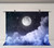 FUERMOR 10x7ft Night Sky Photography Backdrop Full Moon Starry Galaxy Backdrop Banner Space Theme Birthday Baby Shower Pajama Party Decor Supplies Photo Studio Props BJWYFU110