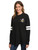 Disney Women's Mickey Mouse Long Sleeve Jersey, Black, Large
