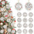 Christian Christmas Ornaments Bulk Bible Verse Hanging Ornament Inspirational Quotes Ceramic Ornaments for Christmas Tree Round Flat Religious Xmas Church Home Decor for Mom Women Gift (24 Pcs)