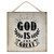 Rustic Style Wood Pallet Bible Verse Quotes God is Great 16x16in Wooden Wall Plaque for Porch Living Room Garden Yard Farmhouse Kitchen Coffee Bar Laundry Room Decor Rustic Style Wood Pallet Bible Verse Quotes God is Great 16x16in Wooden Wall Plaque for Porch Living Room Garden Yard Farmhouse Kitchen Coffee Bar Laundry Room Decor