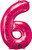 Anagram 28290 Number 6 Pink Foil Balloon 34",